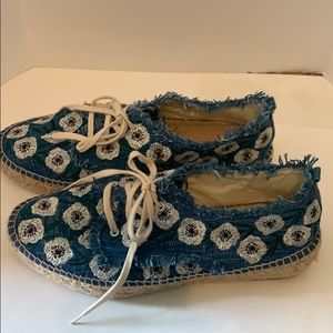 Loeffler Randall Alfie Floral Lace-Up Espadrille